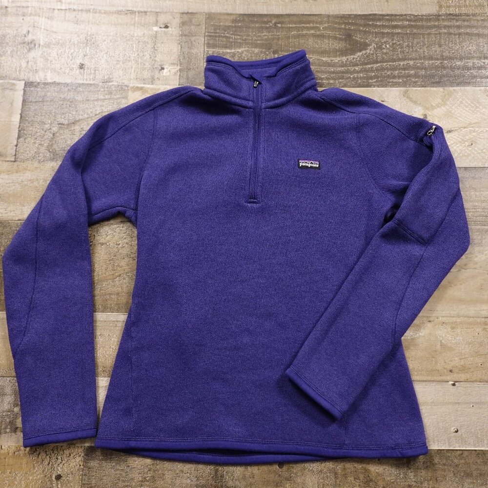 Patagonia quarter zip‎ pullover fleece better sweater women's small blue